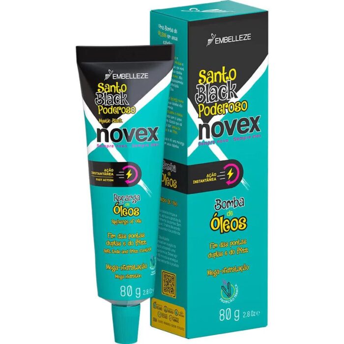Máscara Novex Recarga de aceites Santo Black Poderoso 80g