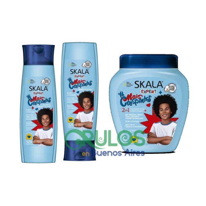 Shampoo, acondicionador y mascarilla mais crespinho