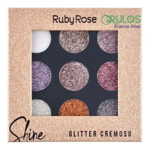 Paleta de sombras shine glitter gold-Rubyrose