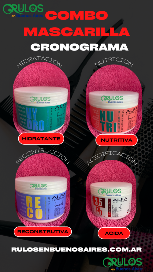 Combo 4 mascarillas Alfa professional