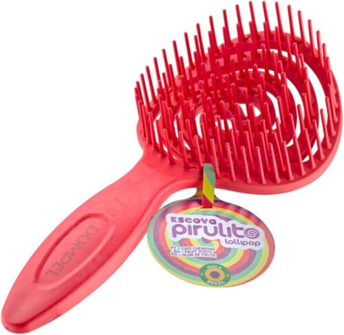 Cepillo de Cabello Pirulito  DOMPEL - Rojo