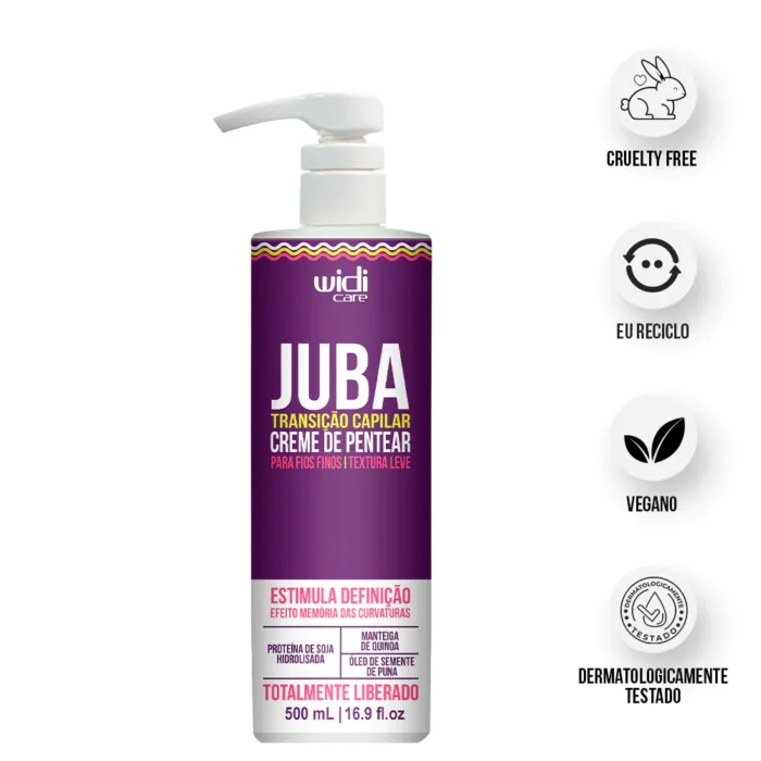 Juba Transição Capilar Creme de Pentear Textura Leve 500mL - Widi Care - Imagen 7