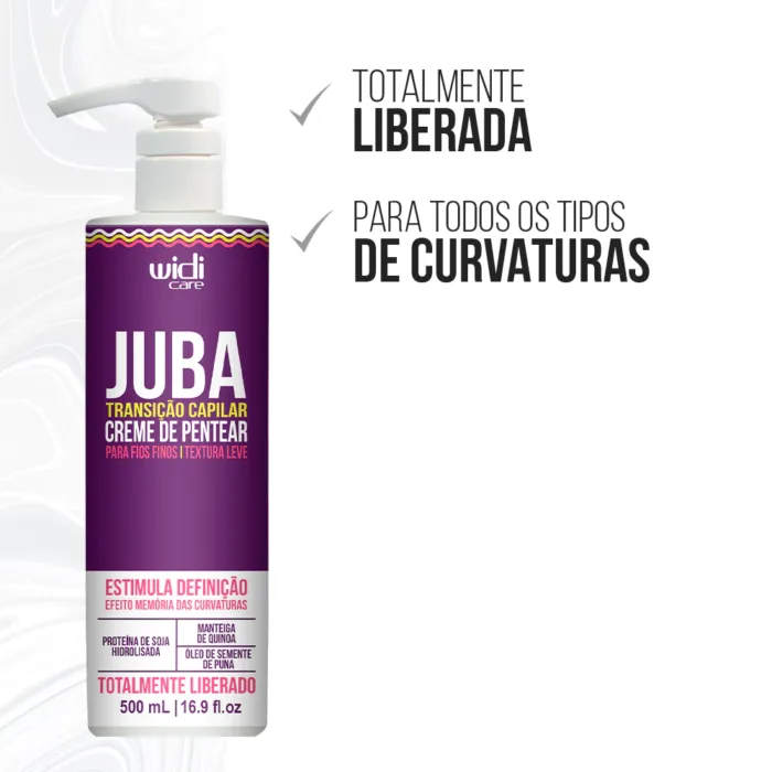 Juba Transição Capilar Creme de Pentear Textura Leve 500mL - Widi Care - Imagen 10