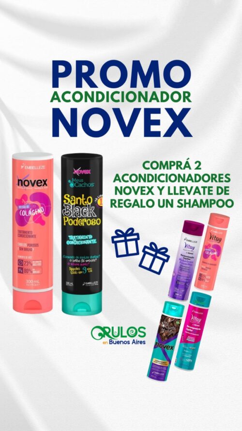 Promo 2 acondicionador + shampoo de regalo ( novex)