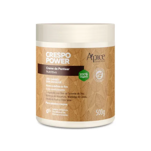 Crema para peinar acondicionante Crespo power 500g - Apice