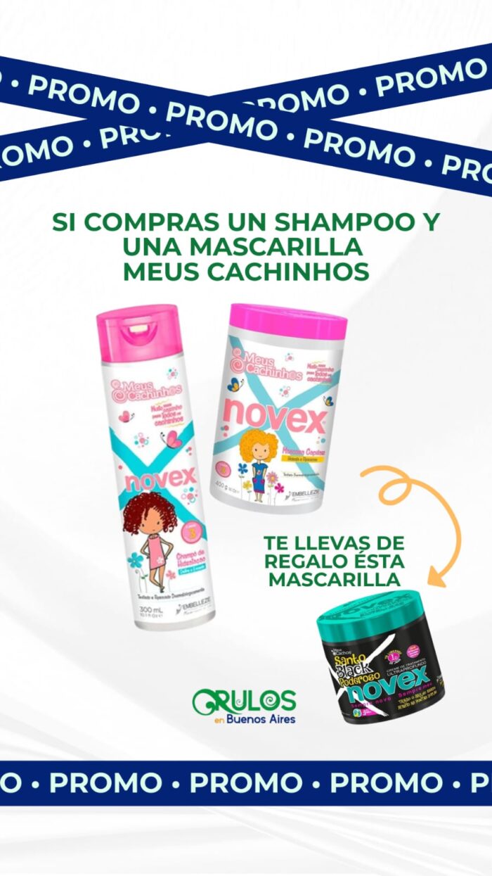Promo shampoo + mascarilla llevas + 1 regalo ( novex)