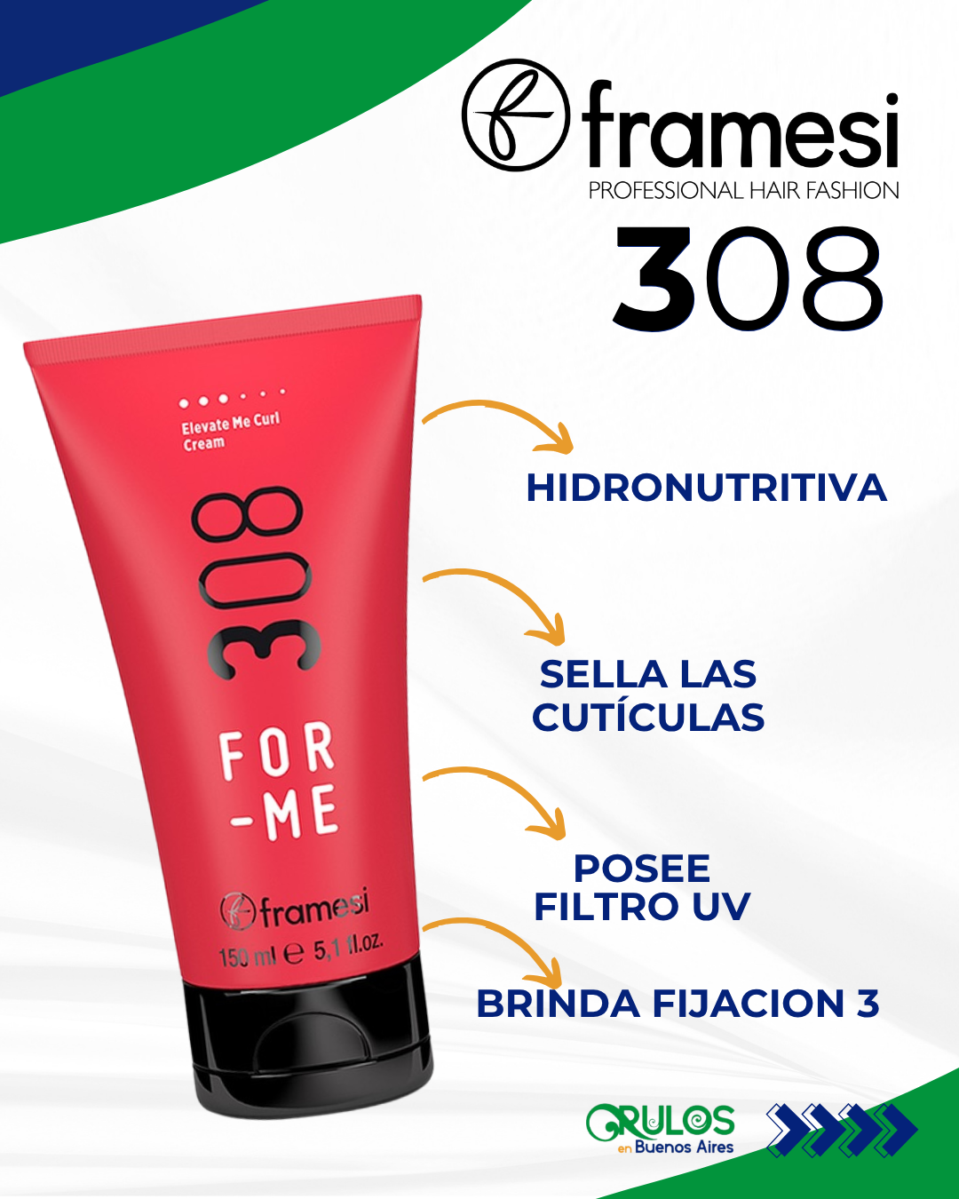 308 For Me - Elevate me curl cream (FRAMESI) - Imagen 3
